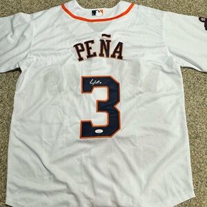 Jeremy Pena Houston Astros Signed World Series Nike Jersey JSA COA
